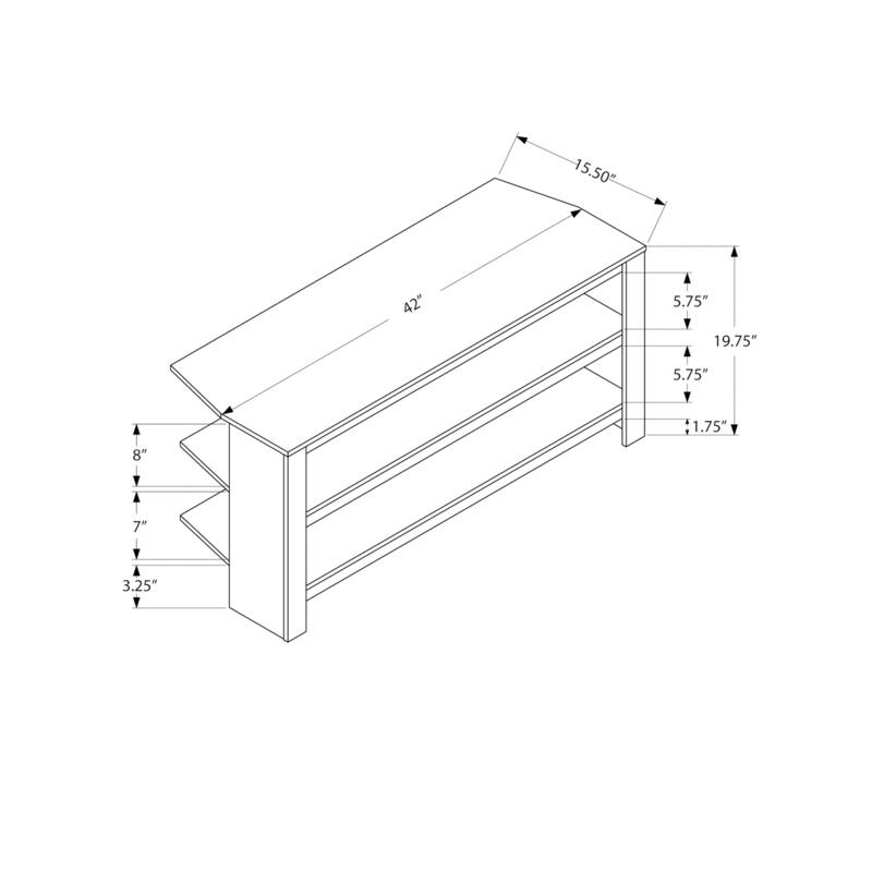 42" Modern TV Stand with Open Shelves, Media Entertainment Console, Perfect for Living Room, Bedroom, or Den
