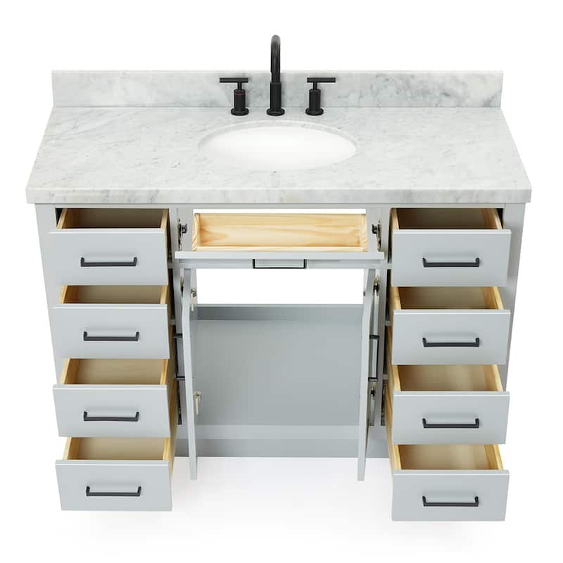 Ariel T049SCWOVO Hepburn 49" Free Standing Single Basin Vanity Set