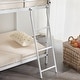 preview thumbnail 31 of 32, Twin Round Pipe Bunk Low Bed Guardrail Angled Ladder Iron Bed USA