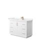 Option White, Bronze Trim, Carrara Cultured Marble Top