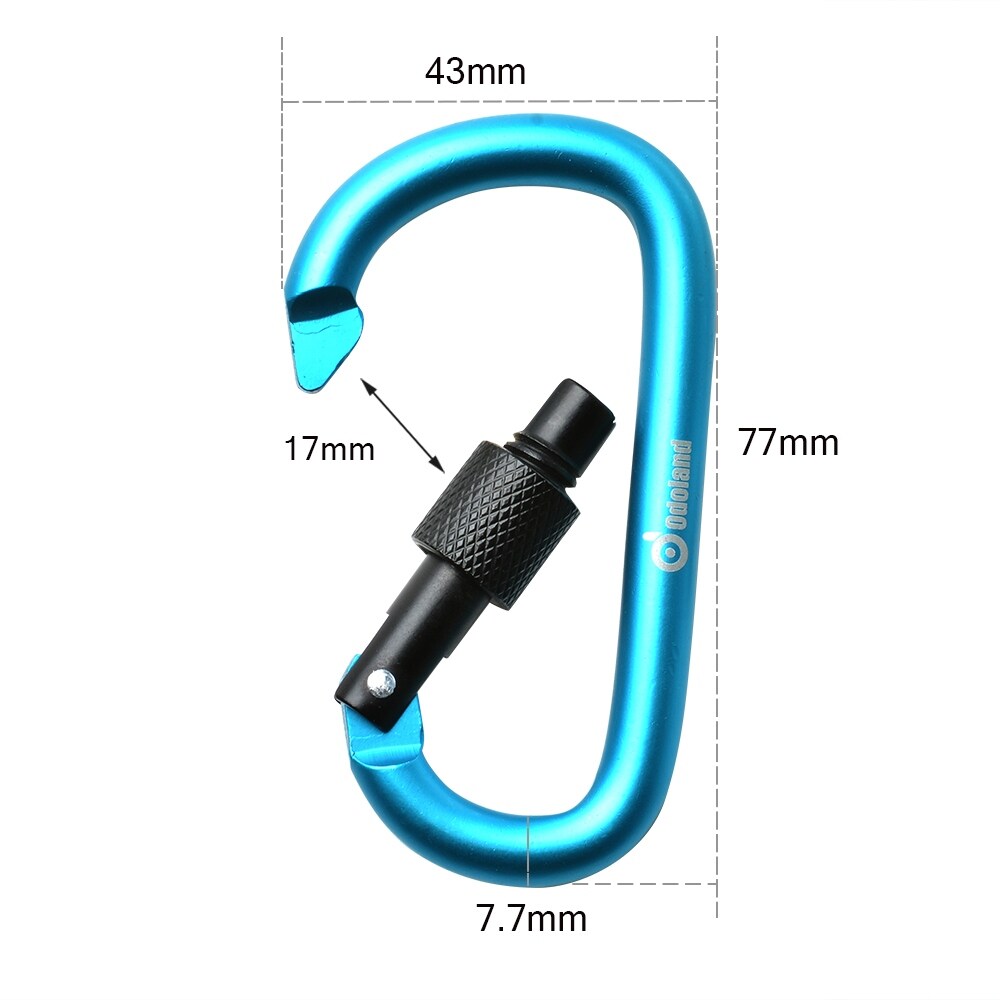 4pcs 3 Locking Hook Aluminum D Ring Clip Screw Gate Keychain Outdoor - Bed  Bath & Beyond - 37830088