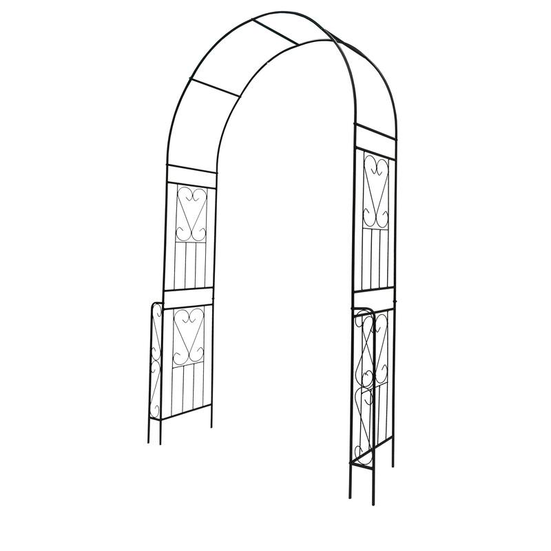 W55'' x H94.5'' Garden Arbor Trellis Climbing Plants Support Rose Arch Outdoor Arch