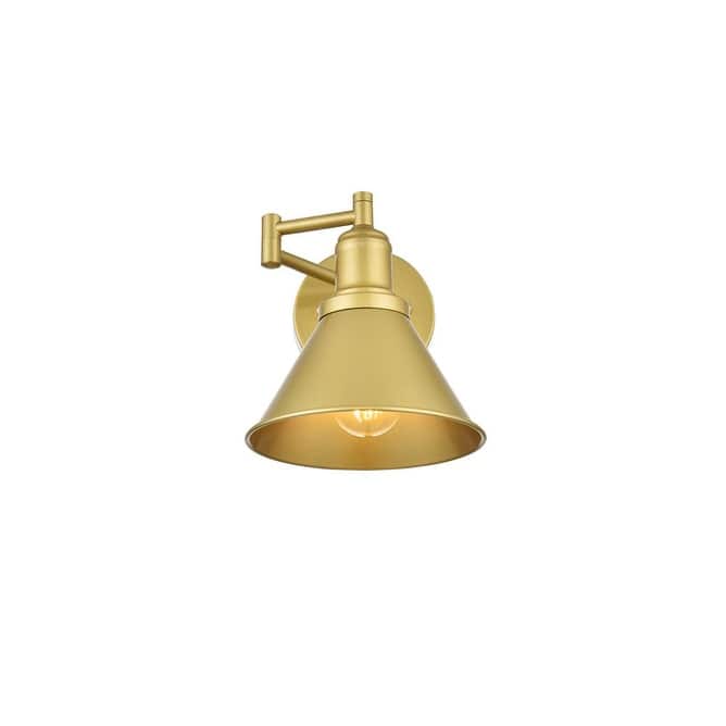 Elegant Lighting LD7326W7 Varden 8" Tall Bathroom Sconce - Brass