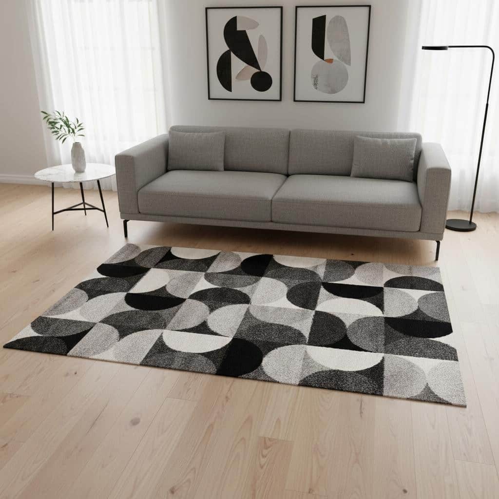 HomeRoots Geometric Modern Rectangle Area Rug - 5' X 8'