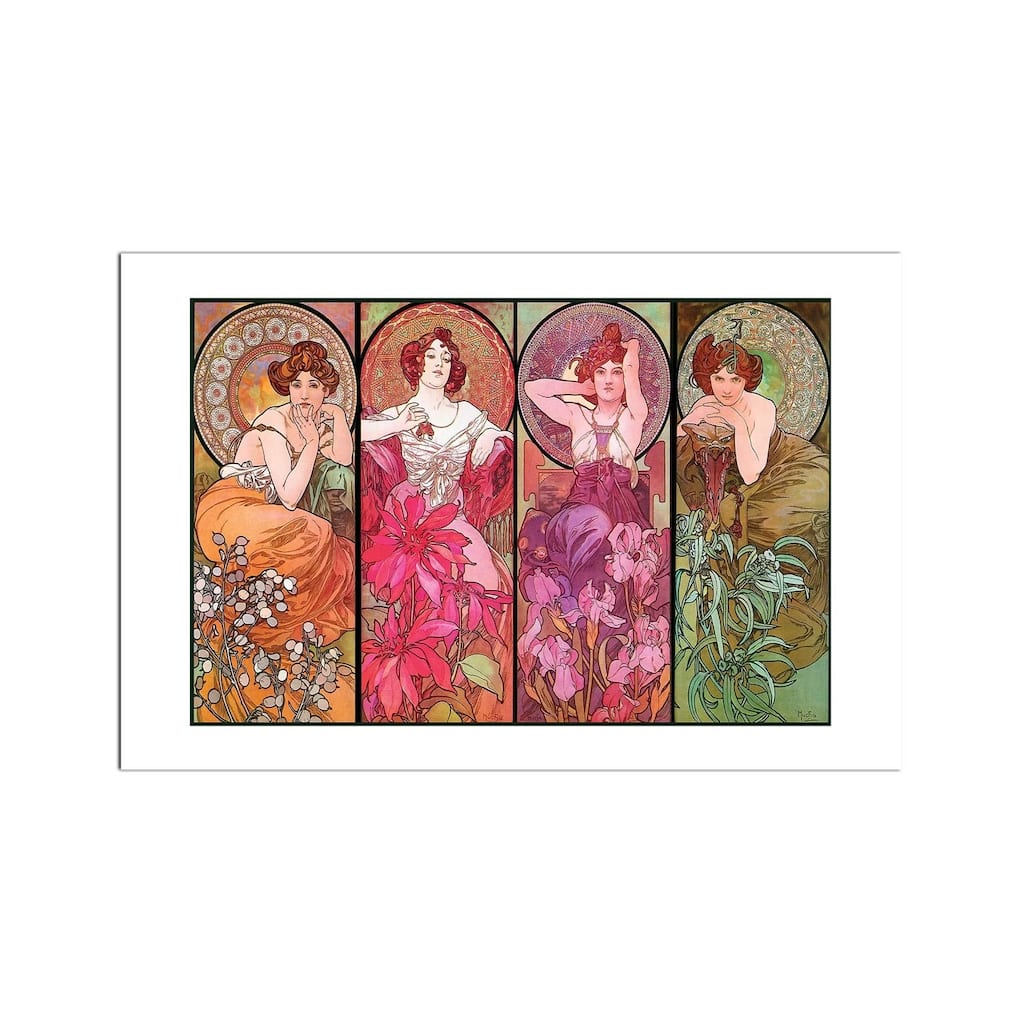 The Precious Stones Fine Art by Alphonse Mucha - Multi