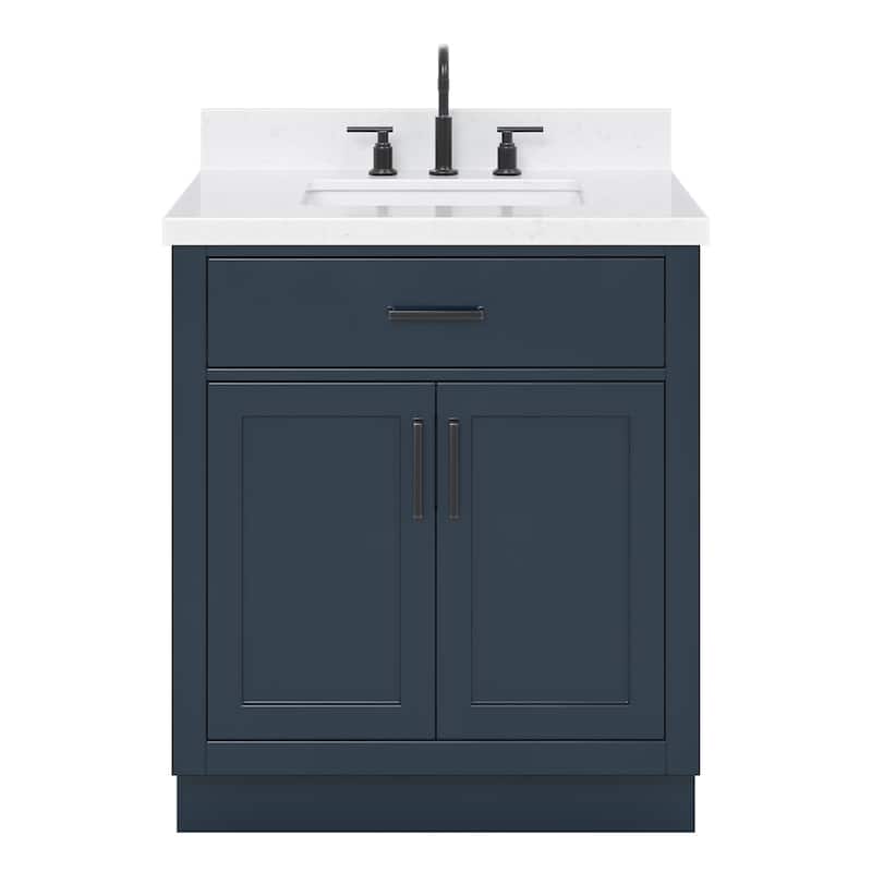 Ariel T030SCQRVO Hepburn 30" Free Standing Single Basin Vanity Set - Midnight Blue