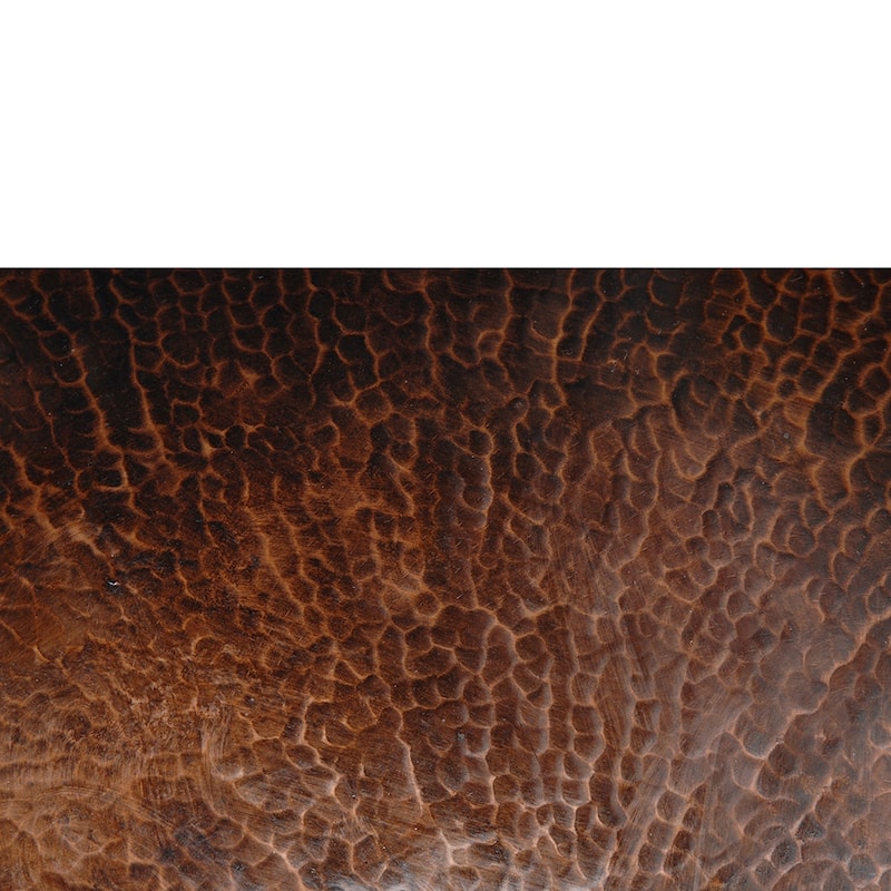 13-in Small Round Vessel Hammered Copper Sink (VR13BDB)