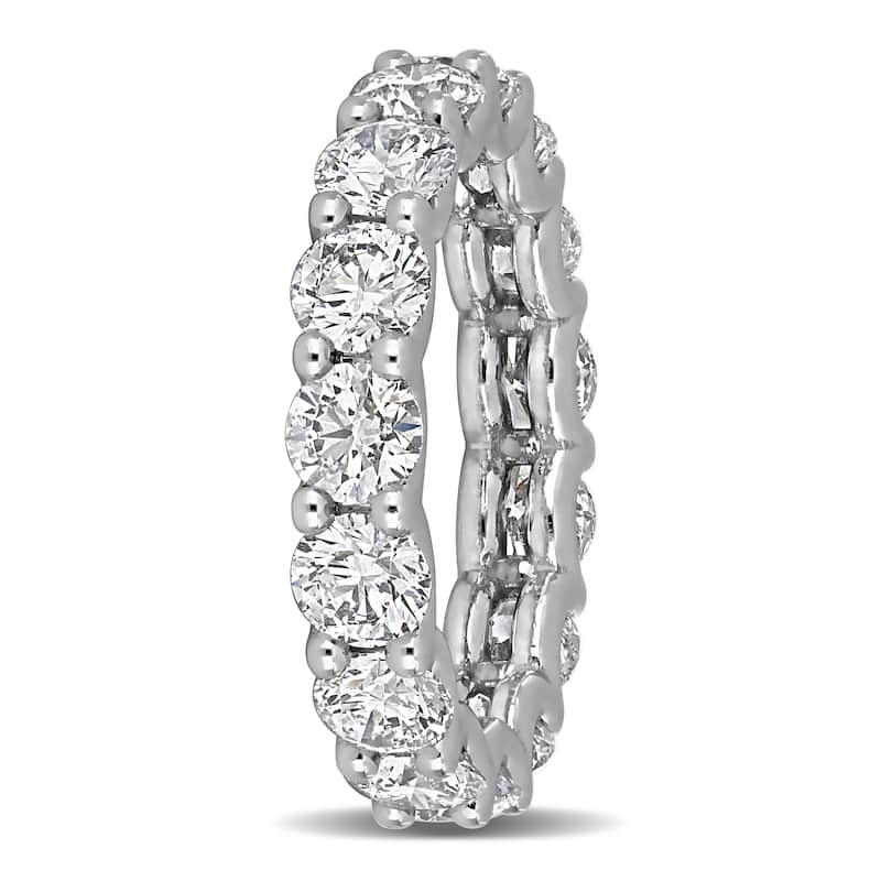 Miadora 4 3/5ct TDW Lab-Grown Diamond Eternity Ring in 18k White Gold