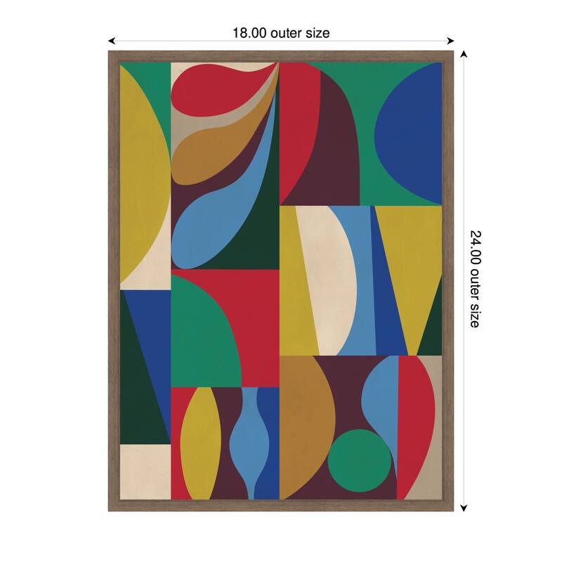 Kate and Laurel Abstract 04 by Rachel Lee Framed Canvas Wall Art Print