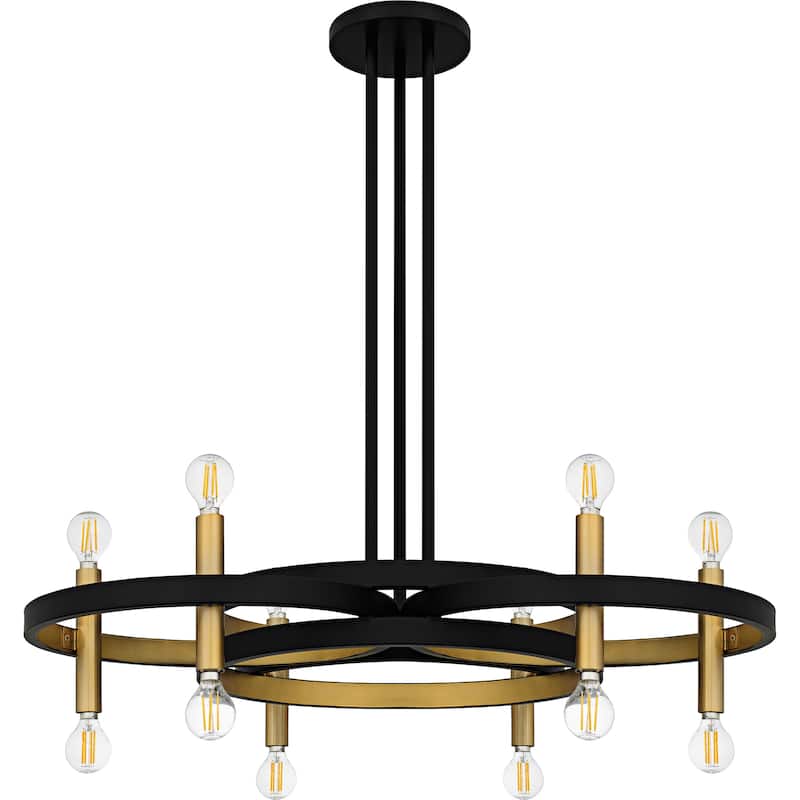 Winsland 6-Light Matte Black Chandelier