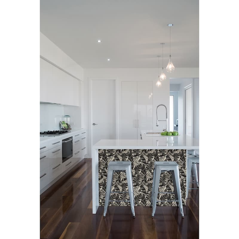 My Style Pindo Wood Cut Palm Peel & Stick Wallpaper