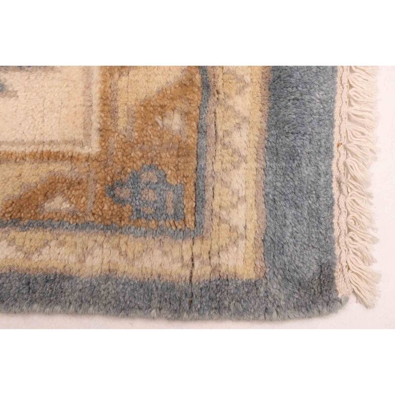 ECARPETGALLERY Hand-knotted Royal Oushak Light Denim Blue Wool Rug - 8'1 x 9'11