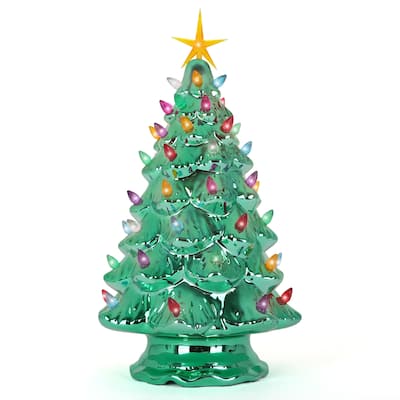 Emerald Pearl Ceramic Christmas Tree