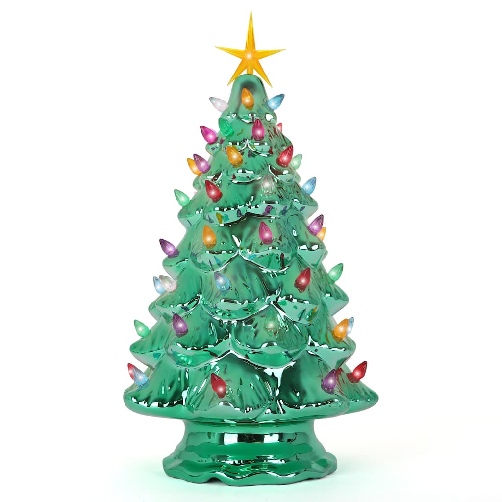 Emerald Pearl Ceramic Christmas Tree