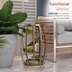 preview thumbnail 5 of 11, Alpine Corporation 31" Tall Indoor Metal Wine Barrel Table Fountain with Tiered Glass Bottles
