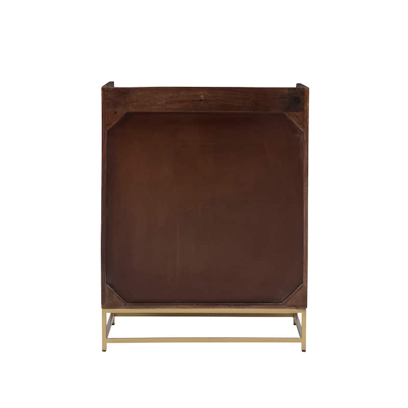 Spence Wooden Bar Cabinet with Marble Top