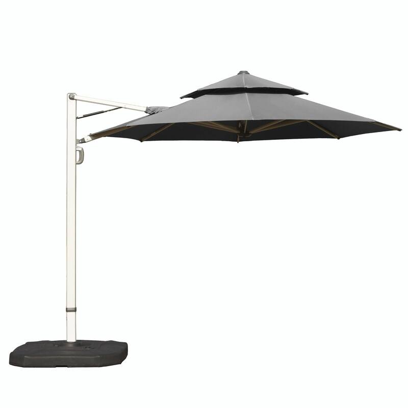 Aluminum Patio Umbrella - 360° Rotation, Hydraulic Lift