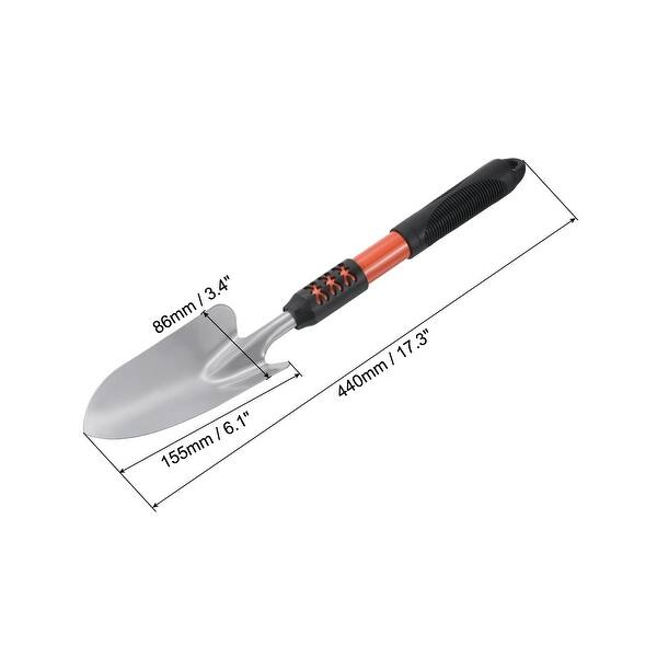 slide 3 of 5, 3Pcs 17 Inch Digging Shovel Long Garden Trowel Hand Shovel Steel Gardening Tool - Silver Tone, Black, Yellow Silver Tone, Black, Yellow