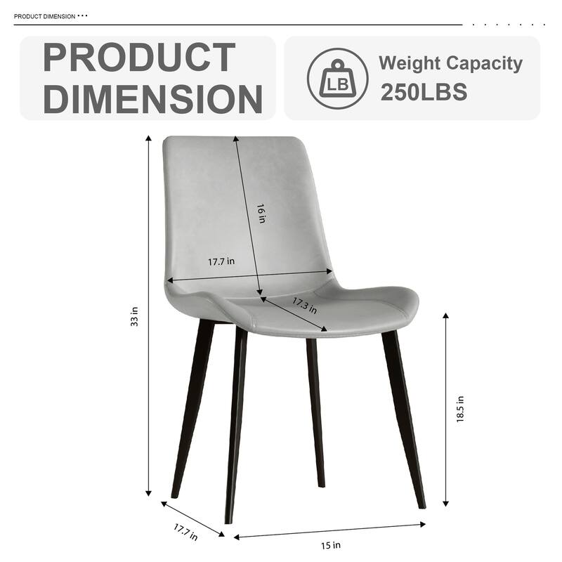 Modern Dining Chair Set Of 4 Pieces, With Floral Pu Leather Seats And Carbon Steel Legs, Suitable For Home, Restaurant