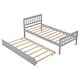 preview thumbnail 4 of 8, Twin Platform Bed Frame with Trundle, Headboard and Footboard
