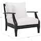 SAFAVIEH Couture Freida Wood Patio Arm Chair - 31.4" W x 35.6" L x 32.6" H - 31"W x 36"D x 33"H