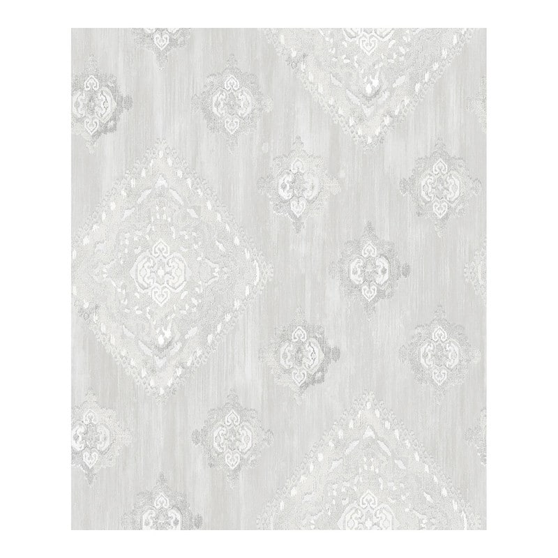 Advantage Leana Dove Medallion Wallpaper - 21 x 396 x 0.025