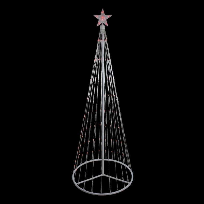 6' Red LED Lighted Show Cone Christmas Tree Outdoor Decoration