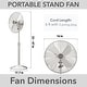 preview thumbnail 5 of 20, Hunter Classic 16" Oscillating 3-Speed Standing Fan - Adjustable Height, Tilt Head - Office, Fitness Room, Bedroom
