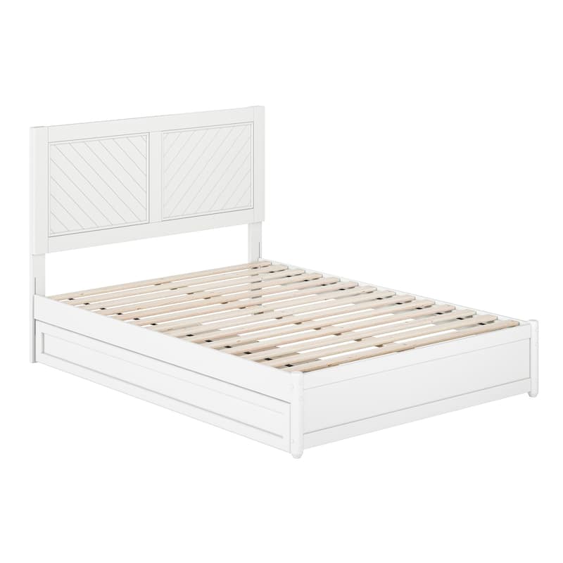 Clayton Platform Bed with Panel Footboard and Twin Trundle