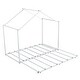 preview thumbnail 8 of 9, White Twin Metal House Platform Bed with Trundle
