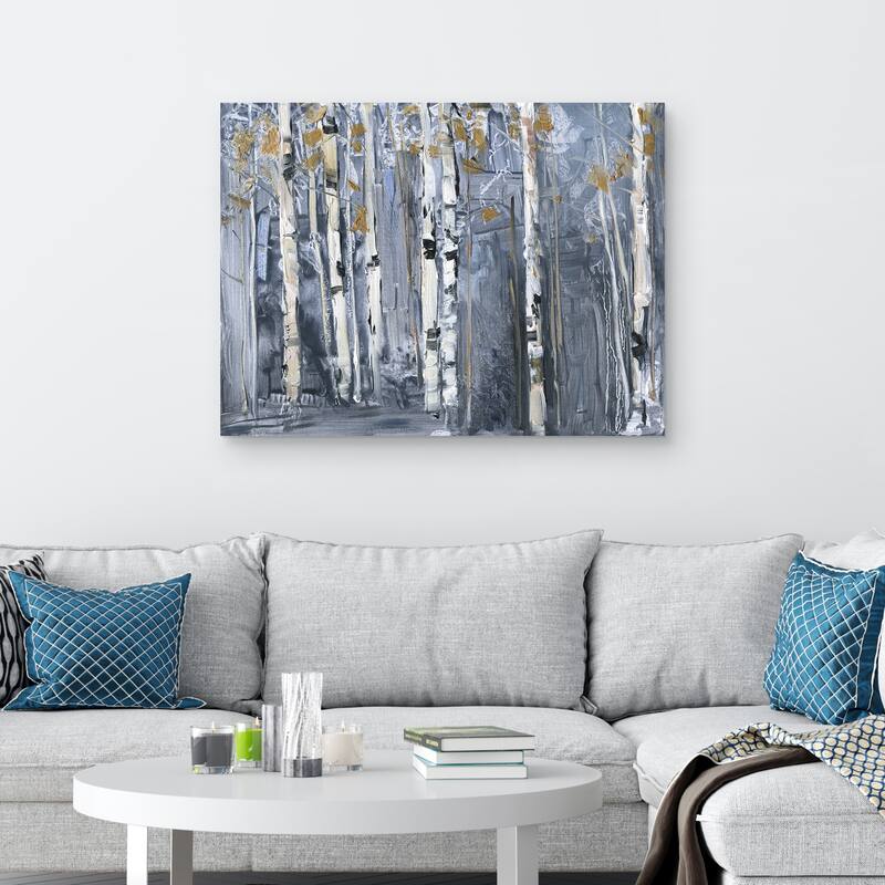 Modern Birch by Sally Swatland Canvas Art Print