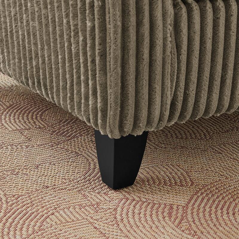 Lazy Sofa Chair Corduroy Accent Chair Deep Seat Upholstered Lounge Chair