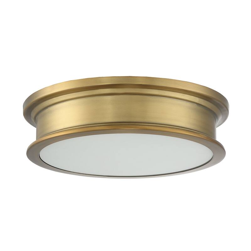 Savoy House Watkins Flush Mounted Ceiling Light in Classic Bronze - Warm Brass