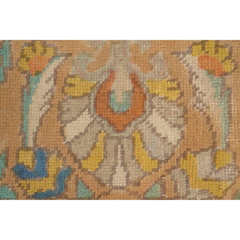 Hand Knotted Oriental 100% Wool Carpet Traditional Floral Oranges & Rust Tabriz Area Rug - 12' 9'' X 9' 9''