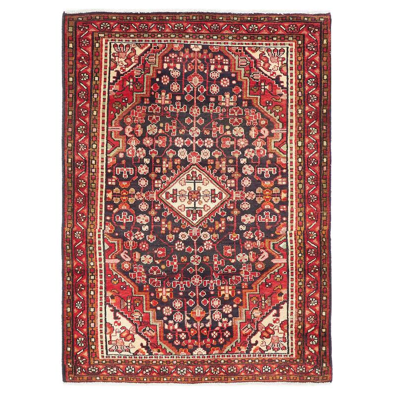 ECARPETGALLERY Hand-knotted Anadol Dark Navy Wool Rug - 3'5 x 4'11
