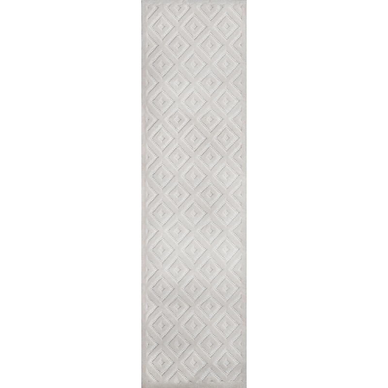 JONATHAN Y Ankara Neutral Diamond Trellis Indoor/Outdoor Area Rug - 2 X 8 - Ivory