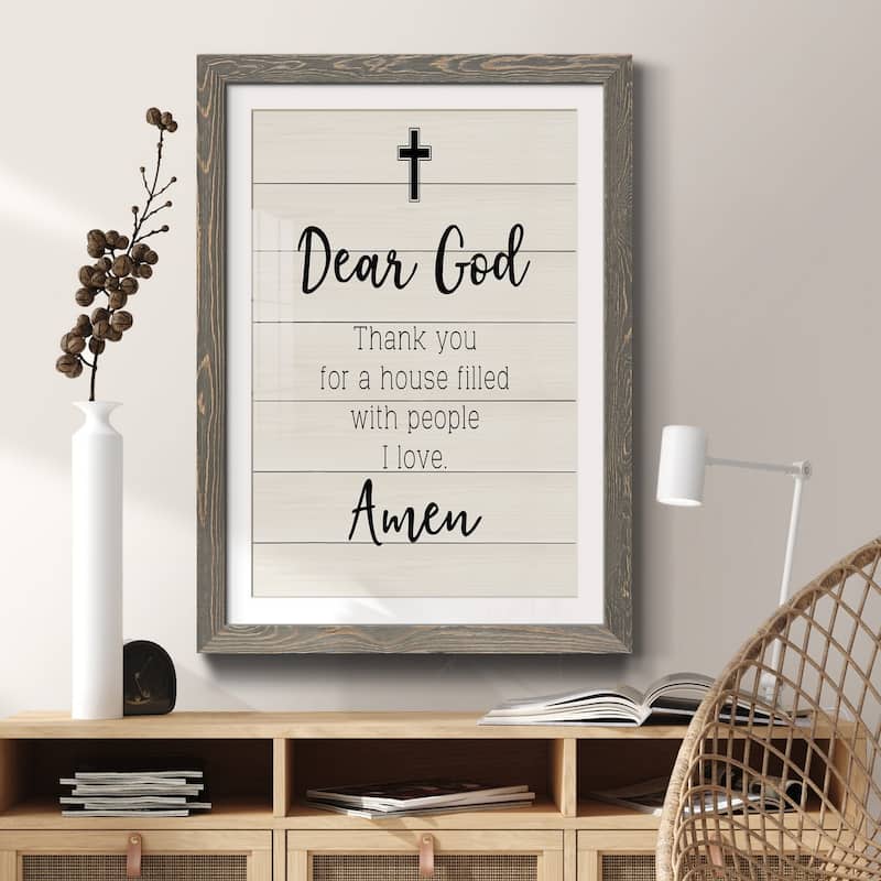 Dear God-Premium Framed Print - Ready to Hang