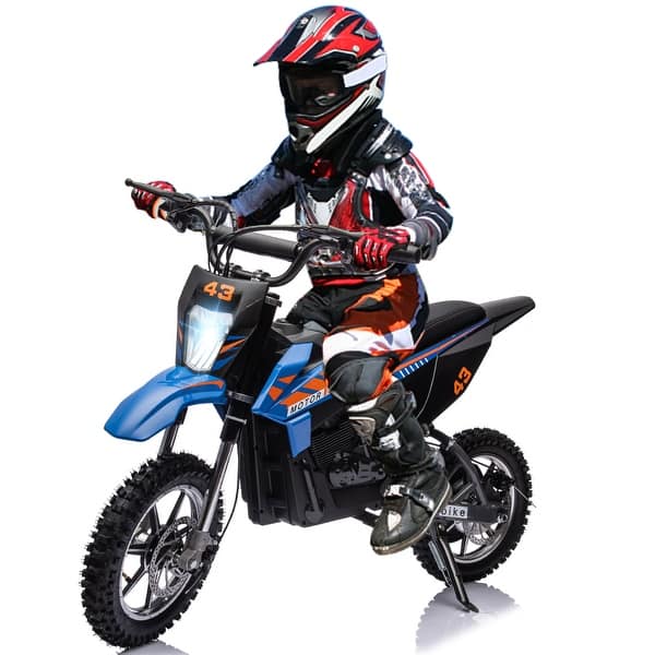 slide 2 of 5, 36V Electric Dirt Bike for Kids, Ride on Motorcycle Blue - Assembly Required - Kids