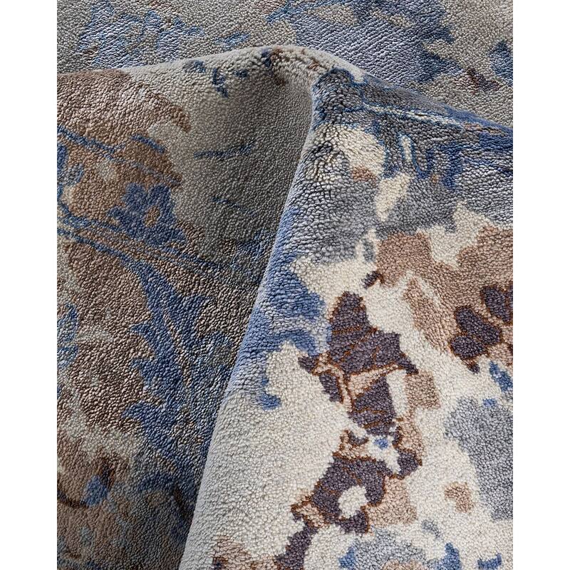 Ikat One-of-a-Kind Hand-Knotted Area Rug - Gray, 8' 2" x 10' 2" - 8' 2" x 10' 2"