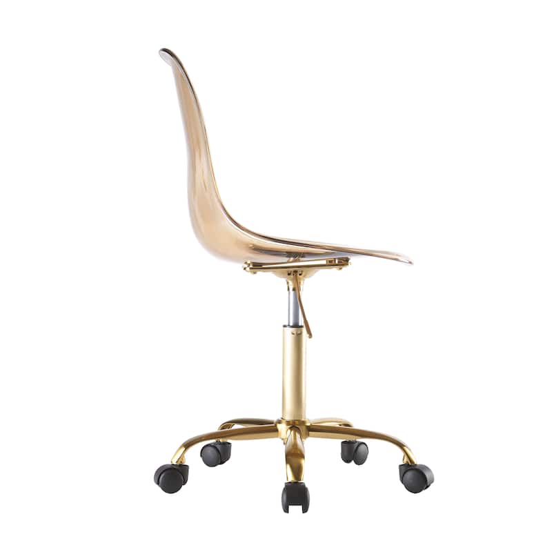 Urban Lifestyle Armless Acrylic Rolling Adjustable Office Chair