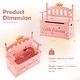 preview thumbnail 5 of 4, Kids Princess Wooden Bench Seat Toy Box Storage Organizer Pink