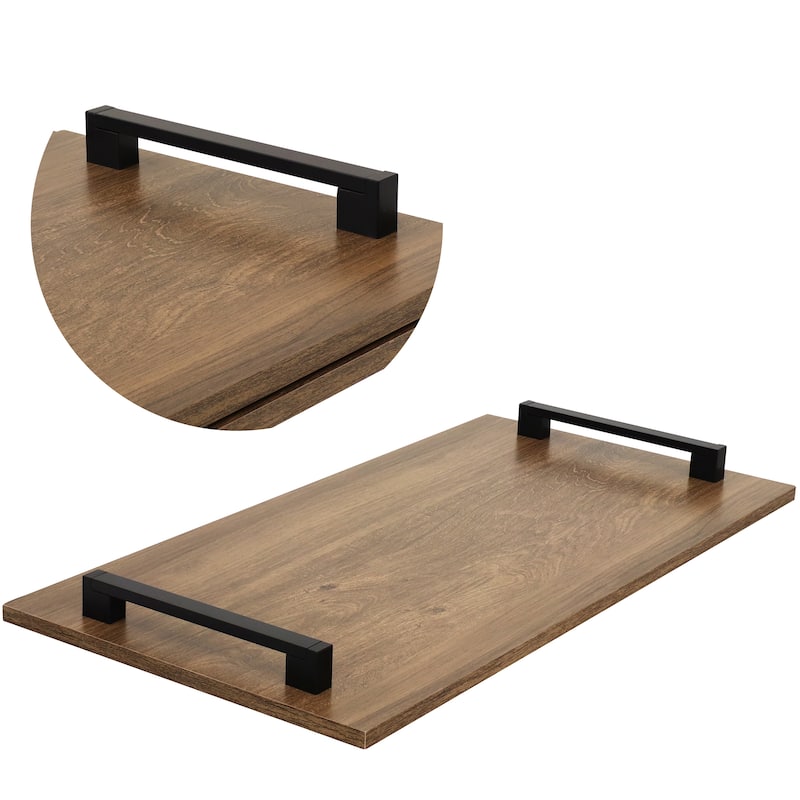Industrial Coffee Table with Removable Serving Tray - 16 in H