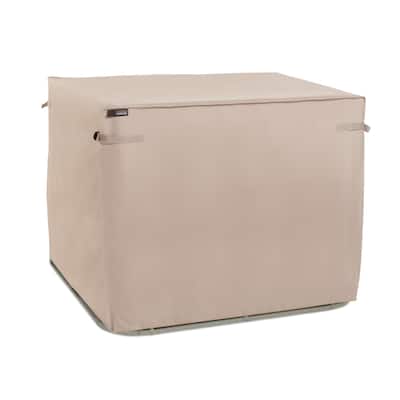 Modern Leisure Chalet Square Outdoor Patio Air Conditioner Cover, 36"L x 36"W x 30"H, Beige - 36" L x 36" W x 30" H