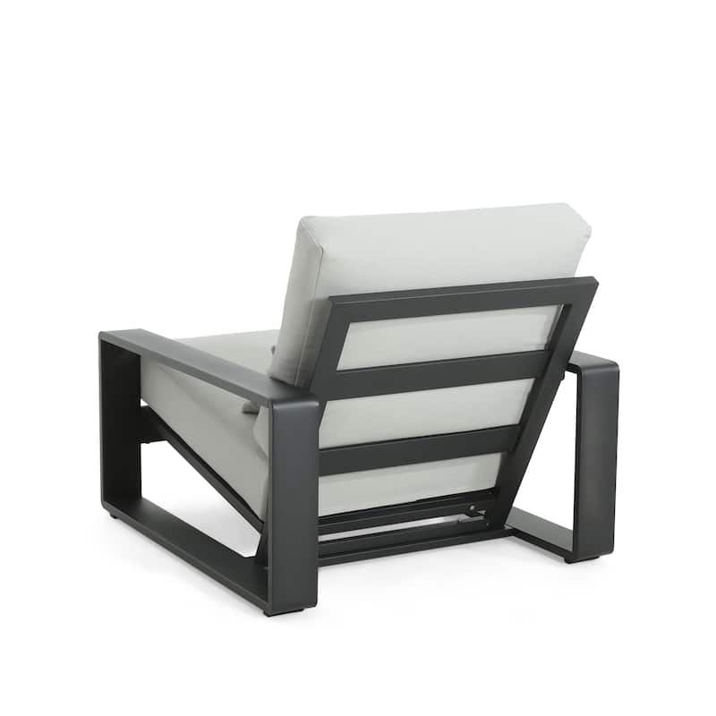 Christopher Knight Home - Milo Modern Outdoor/Indoor Aluminum Leisure Chair with Ergonomic Design