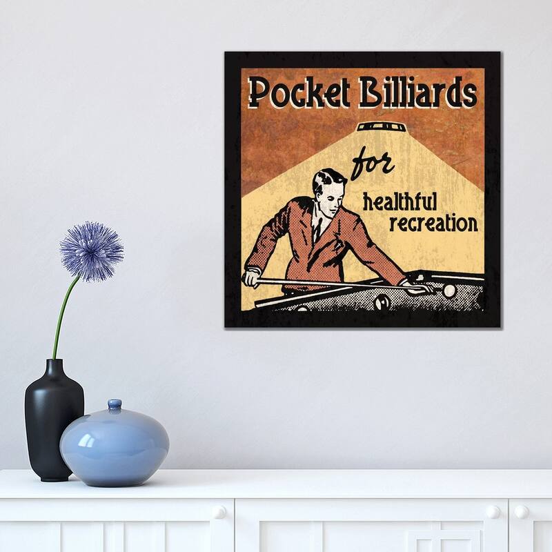 iCanvas "Pocket Billiards" by Erin Clark Canvas Print - 18x18x1.5