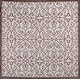 preview thumbnail 121 of 161, JONATHAN Y Ourika Vintage Filigree Textured Weave Indoor/Outdoor Area Rug 5' Square - Taupe/Espresso