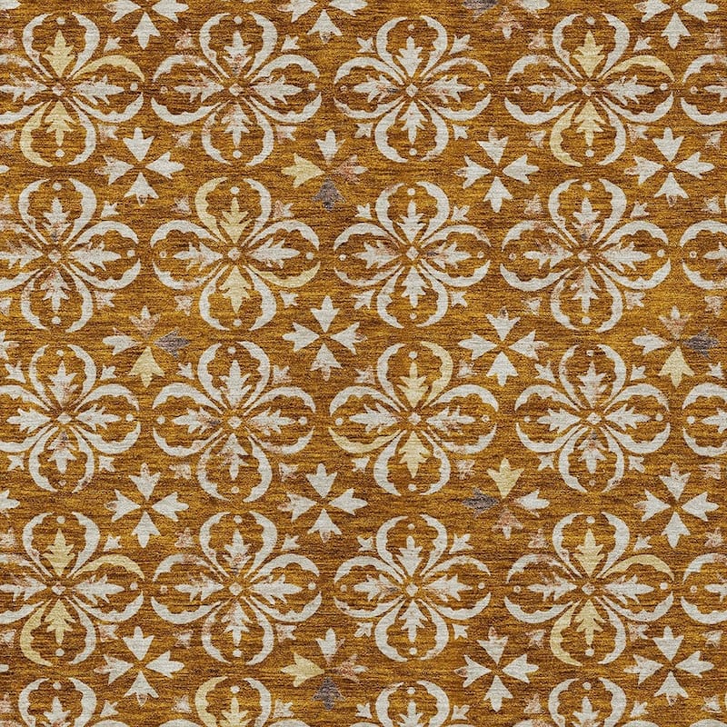 HomeRoots Floral Transitional Rectangle Outdoor Rug