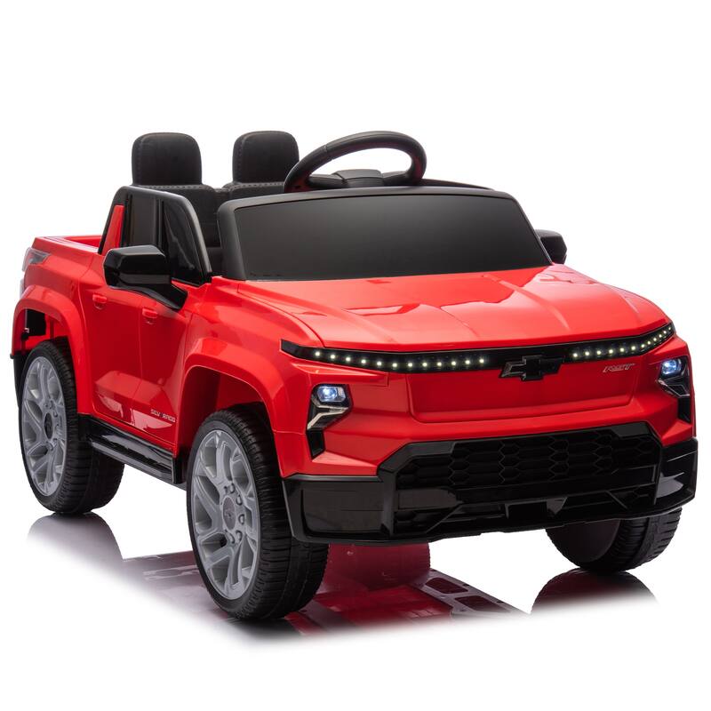 24V Licensed Chevrolet Silverado Kids Ride-On Car with Remote Control, Bluetooth, LED Lights, MP3 鈥?For Ages 2-5
