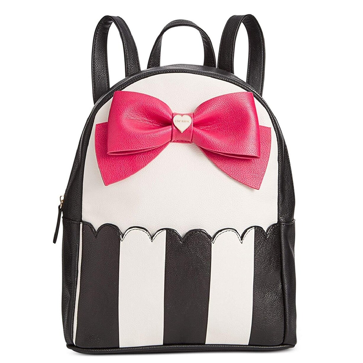 black and white betsey johnson backpack