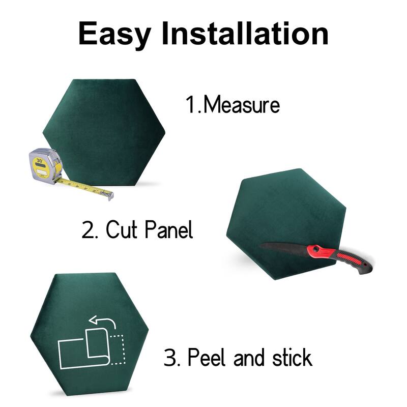 Wall!Supply Luxury Velvet Textile Hexagon (2pc.)